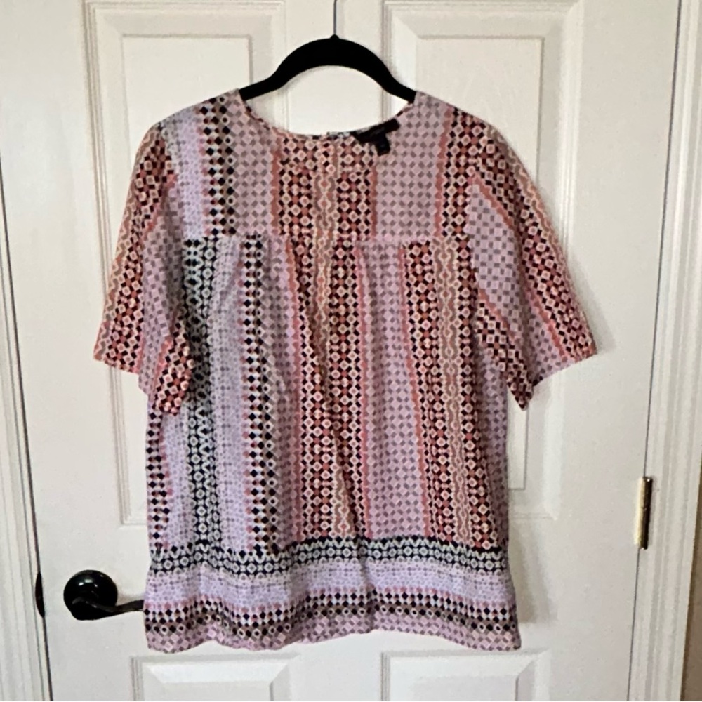 J. Crew Geometric Patterned Blouse - image 2